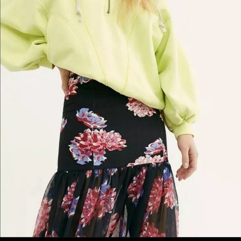 Free People Mermaid Floral Skirt